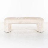 Benk Fargo hvit chenille Richmond Interiors Benk