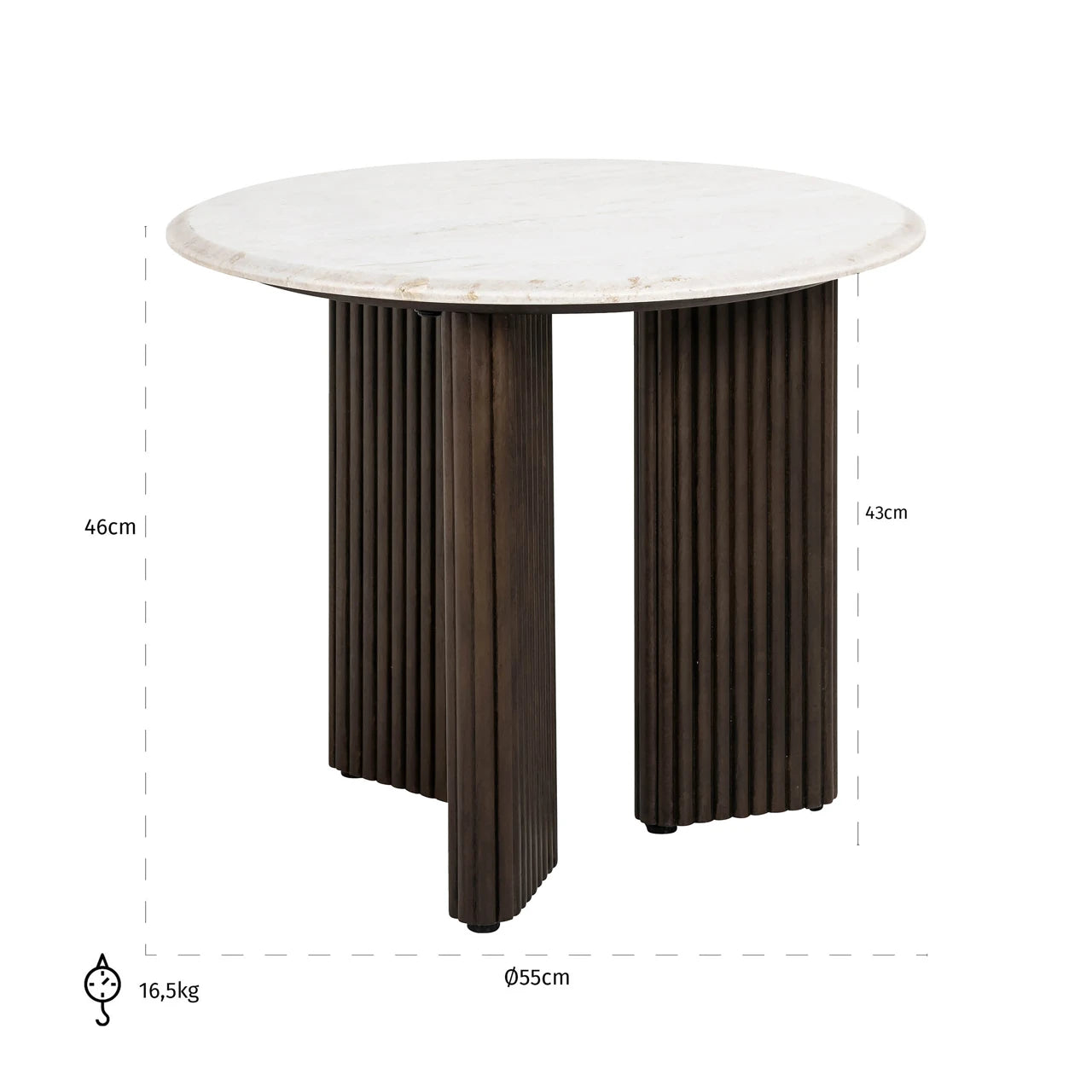 Endebord Mayfield brown 55Ø Richmond Interiors Sidebord