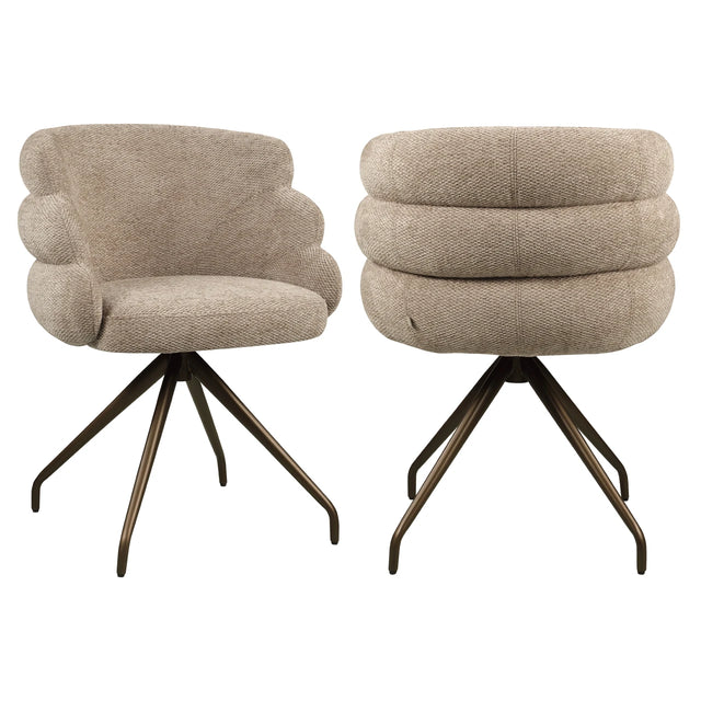 Spisestol Kayla mocca boldvevd svingbar Richmond Interiors Spisestol