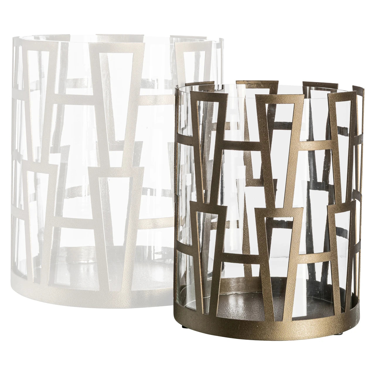 Hurricane light Shandy brass antikk liten Richmond Interiors Lanterne og lysglass