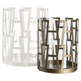 Hurricane light Shandy brass antikk liten Richmond Interiors Lanterne og lysglass