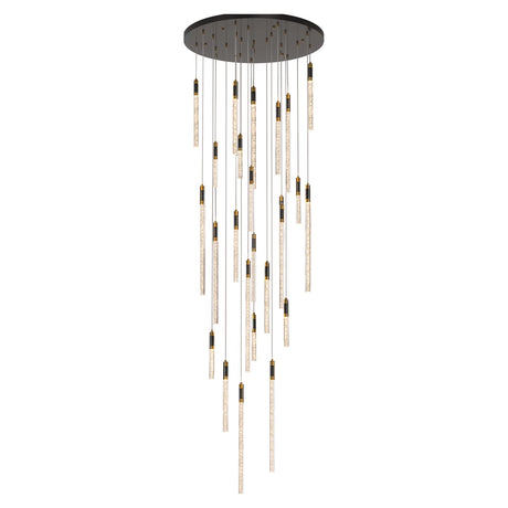 lysekrone Crosley svart/gull Richmond Interiors Taklampe