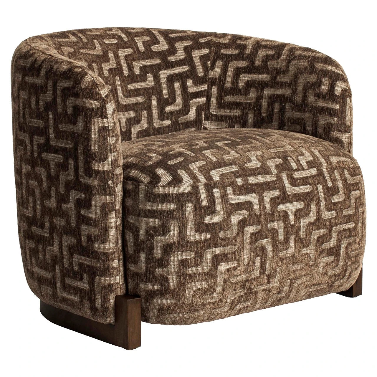 Lenestol Hannah brun labyrint brannhemmende Richmond Interiors Lenestol