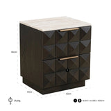 Nattbord Claremont brun Richmond Interiors Nattbord