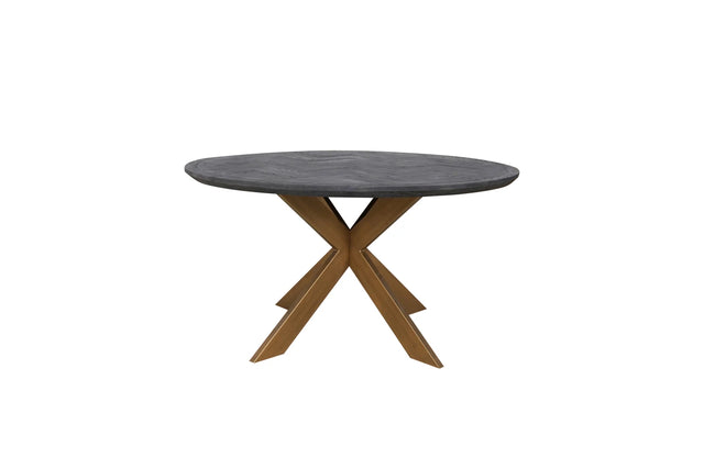 Spisebord Blackbone Brass svart rustikk 140Ø Richmond Interiors Spisebord
