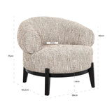Loungebord Montana tilpasset flammehemmende Richmond Interiors Lenestol