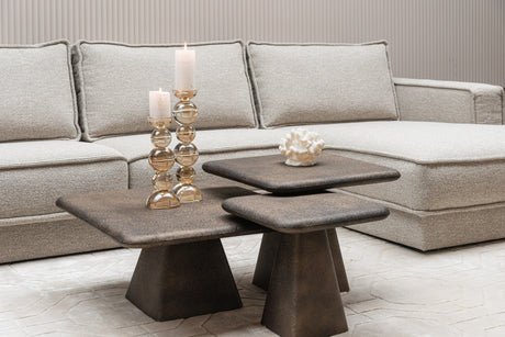 Salongbord Marlie gull sett med 3 Richmond Interiors Sofabord