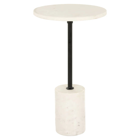 Endebord Misty svart/hvitt 30Ø Richmond Interiors Sidebord
