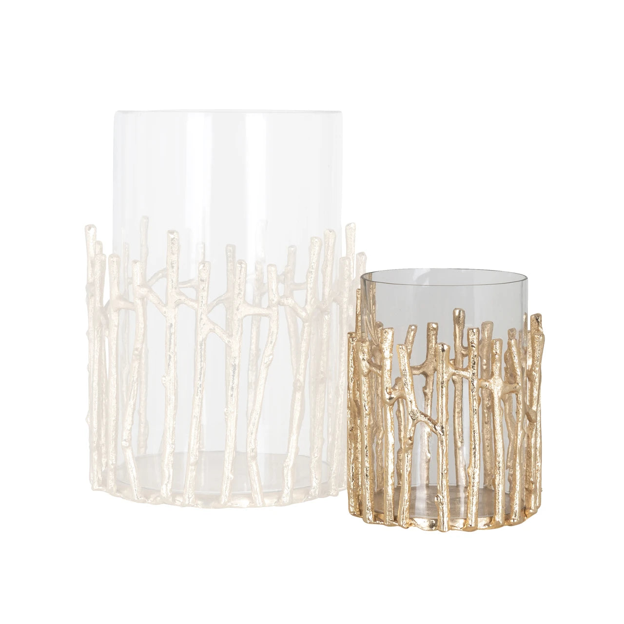 Hurricane light Loretta gold small Richmond Interiors Lanterne og lysglass