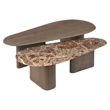 Salongbord Castello Smoked charchoal Sett med 2 Richmond Interiors Sofabord
