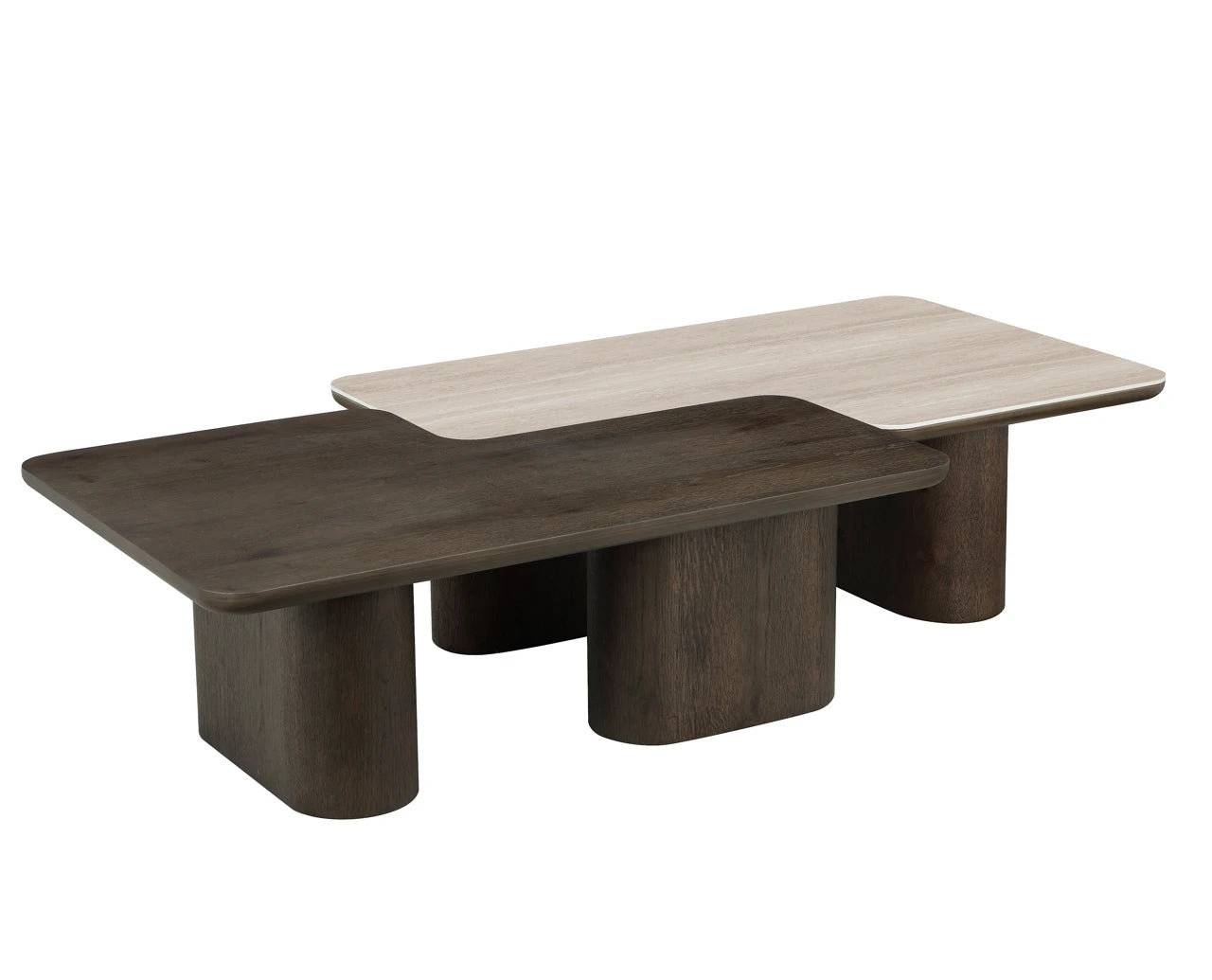 Salongbord Nando brun Sett med 2 Richmond Interiors Sofabord