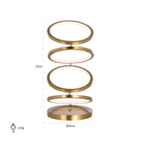 Bordlampe Jaimin børstet gull Richmond Interiors Bordlampe