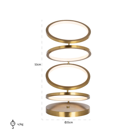 Bordlampe Jaimin børstet gull Richmond Interiors Bordlampe