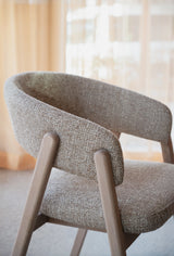 Barnaby lenestol mørk beige/whitewash Rowico Lenestol