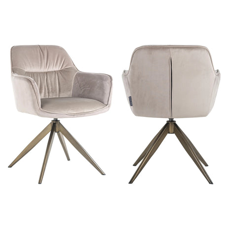 Spisestol Aline khaki fløyel svingbar flammehemmende Richmond Interiors Spisestol