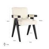 Spisestol Cooper hvit chenille Richmond Interiors Spisestol
