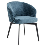 Spisestol Amphara blå chenille flammehemmende Richmond Interiors Spisestol