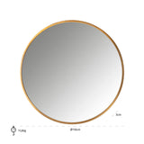 Mirror Maevy gold 110Ø Richmond Interiors Speil