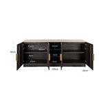Sideboard Claremont brun 4-dører 2-hyller Richmond Interiors Skjenk