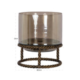 Hurricane light Ropia messing antikk liten Richmond Interiors Lanterne og lysglass