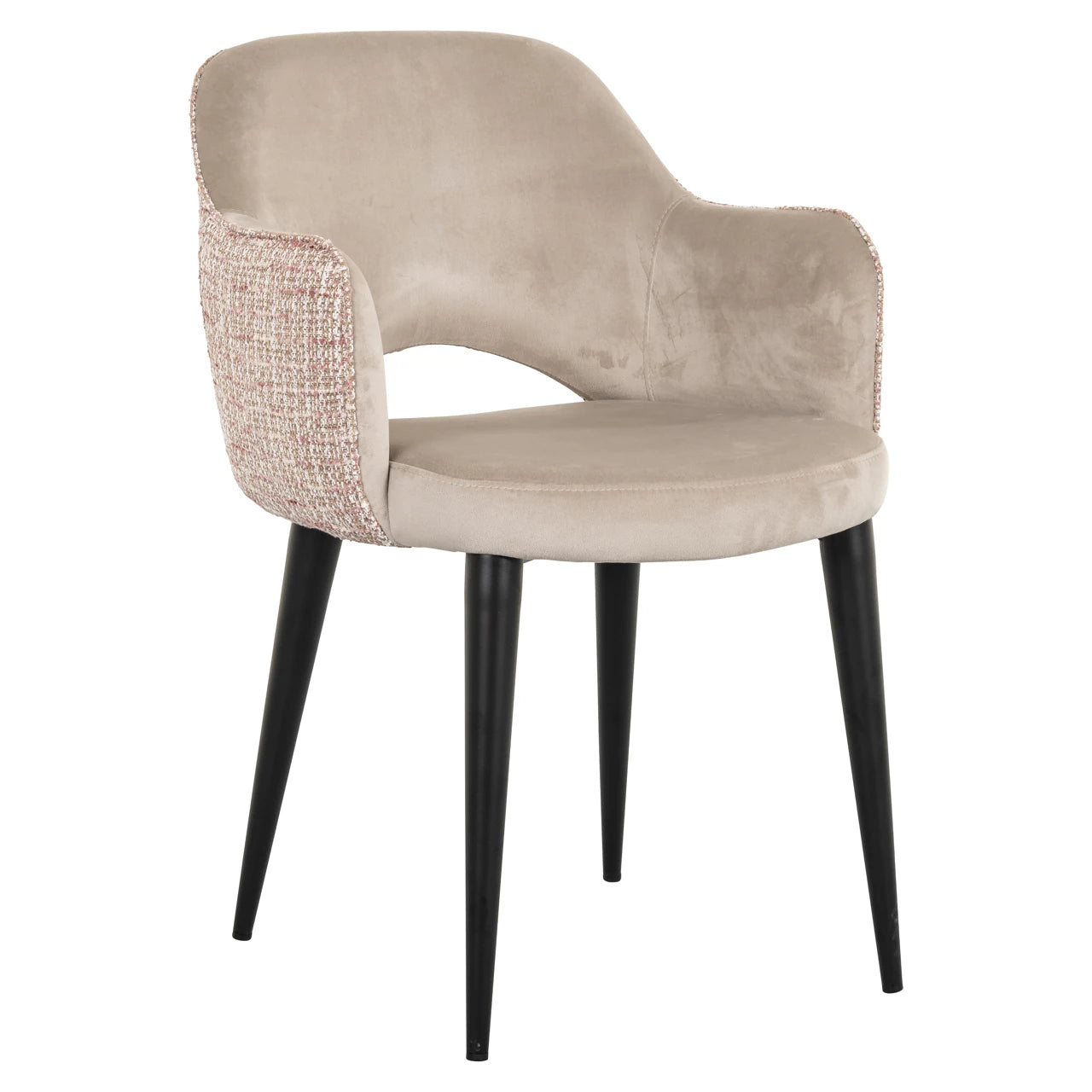 Spisestol Giovanna trendy rose / khaki fløyel Richmond Interiors Spisestol
