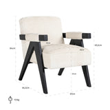 Lounge chair Cooper hvit chenille Richmond Interiors Lenestol