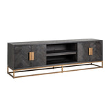 TV-benkskap Blackbone Brass svart rustikk 200 Richmond Interiors TV-benk