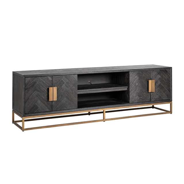 TV-benkskap Blackbone Brass svart rustikk 200 Richmond Interiors TV-benk
