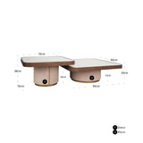 Salongbord Willox beige inkludert glass sett med 2 Richmond Interiors Sofabord