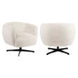 Lounge chair Estelle beige blockweave svingbar Richmond Interiors Lenestol