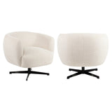 Lounge chair Estelle beige blockweave svingbar Richmond Interiors Lenestol