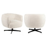 Lounge chair Estelle beige blockweave svingbar Richmond Interiors Lenestol