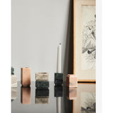 HAIDA lysestaker i marmor - h7,7 cm - rosa Nordal CANDLEHOLD