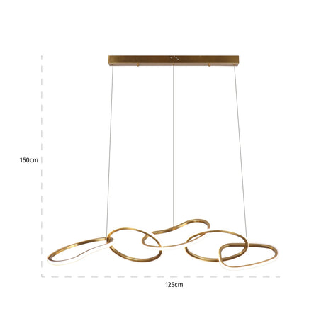 Chandelier Flyn børstet gull Richmond Interiors Taklampe
