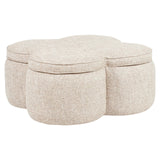 Pouffe & Footstool Corbeau sand tweed Richmond Interiors Pall