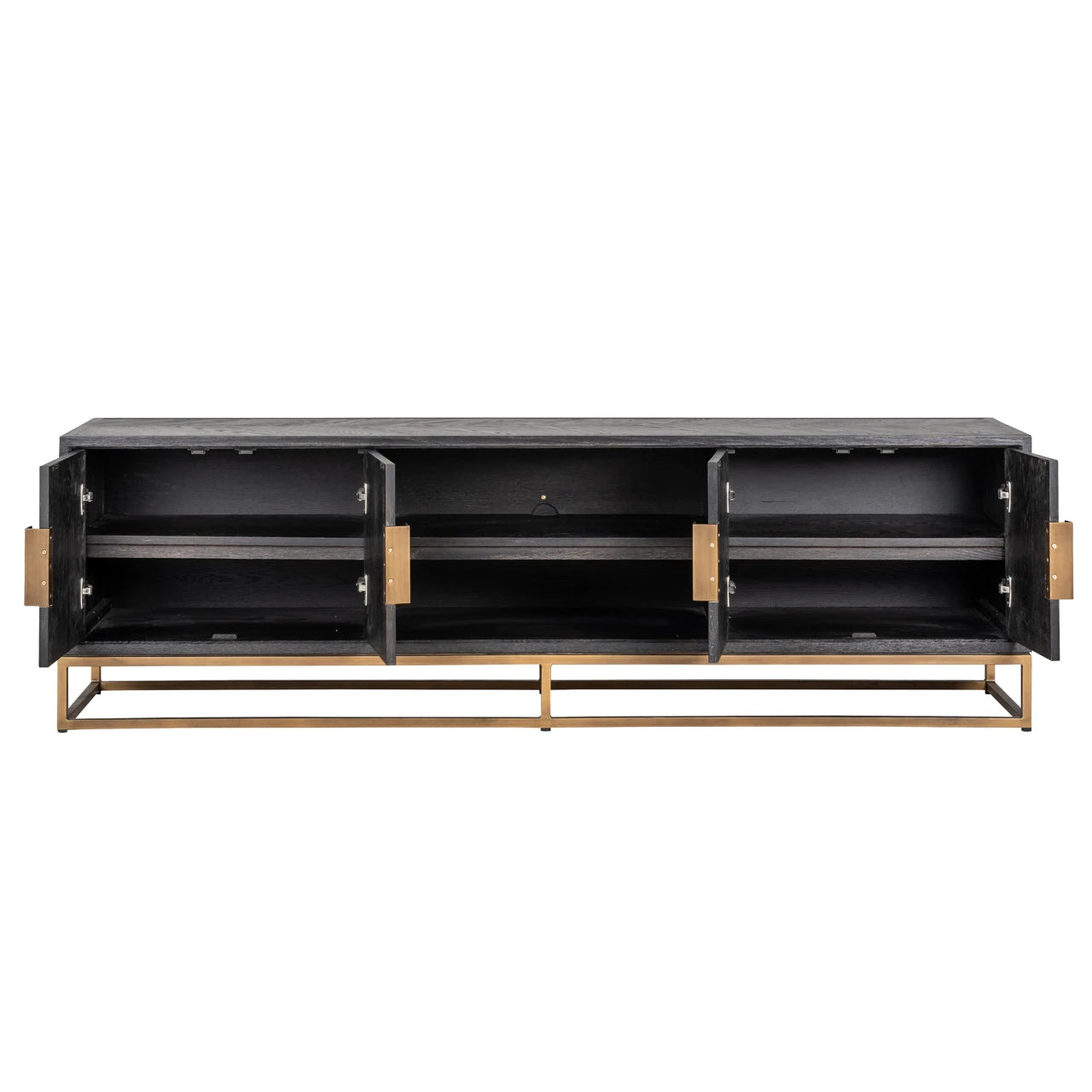 TV-benkskap Blackbone Brass svart rustikk 200 Richmond Interiors TV-benk