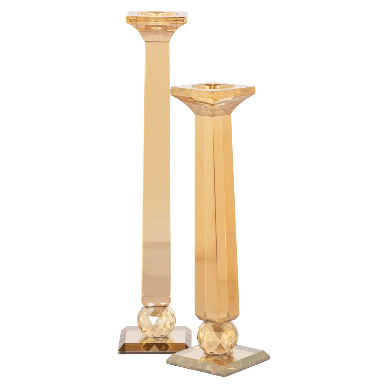 Lysestake Milou amber liten Richmond Interiors Lysestake