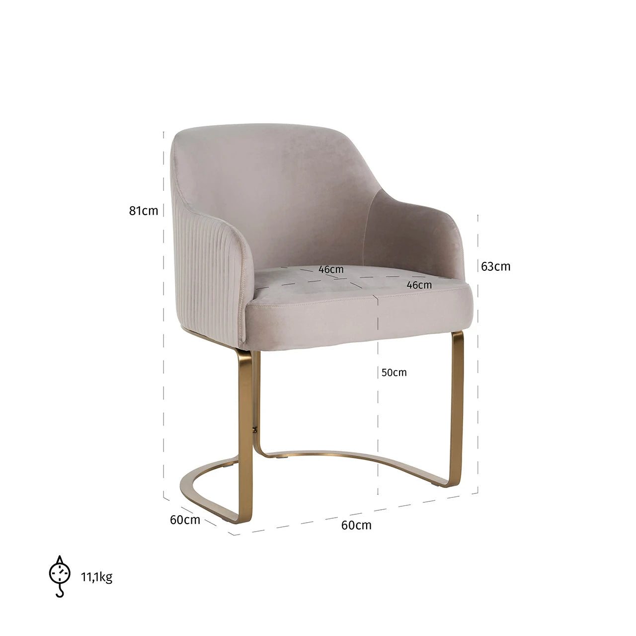 Spisestol Hadley khaki fløyel brannhemmende Richmond Interiors Spisestol