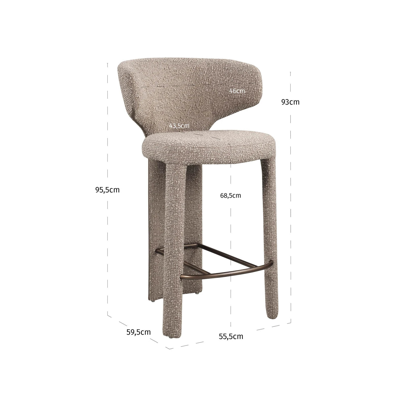 Counterkrakk Viola mocca chunky Richmond Interiors Barstol