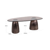 Salongbord Hayden bronse oval Richmond Interiors Sofabord