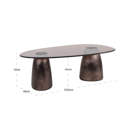 Salongbord Hayden bronse oval Richmond Interiors Sofabord