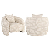 Lounge stol Tuscany beige graffic Richmond Interiors Lenestol