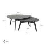 Salongbord Riley Sett med 2 Richmond Interiors Sofabord