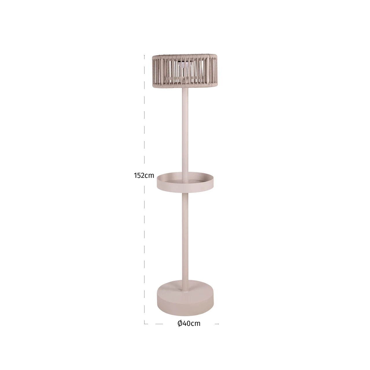 Utendørs gulvlampe Lunar lys beige Richmond Interiors Gulvlampe