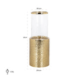 Hurricane light Marlou gull stor Richmond Interiors Lanterne og lysglass