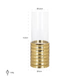 Hurricane-lampe Bodil gull stor Richmond Interiors Lanterne og lysglass