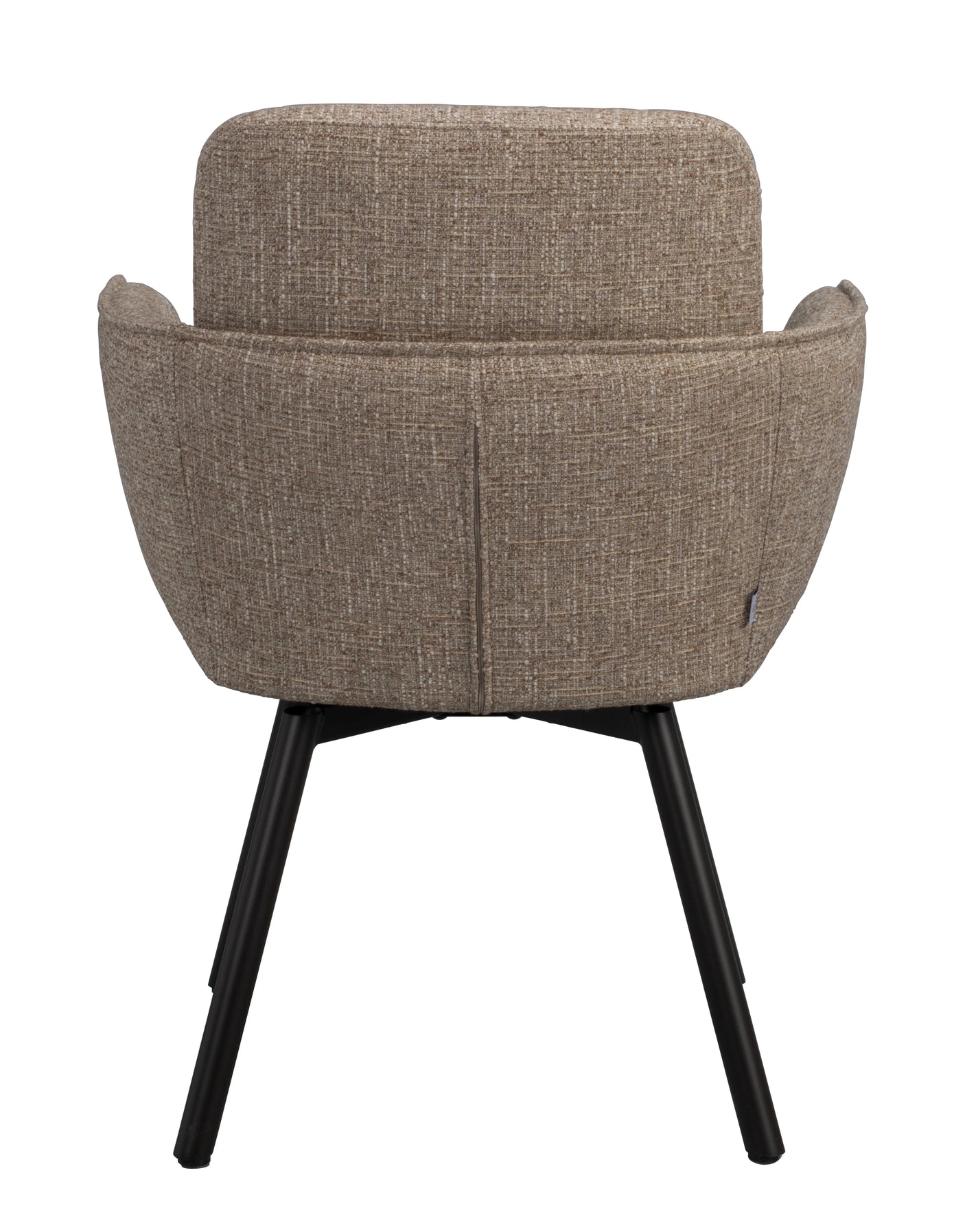 Roswell lenestol mørk beige stoff/brune metallben svingfunksjon Rowico Lenestol