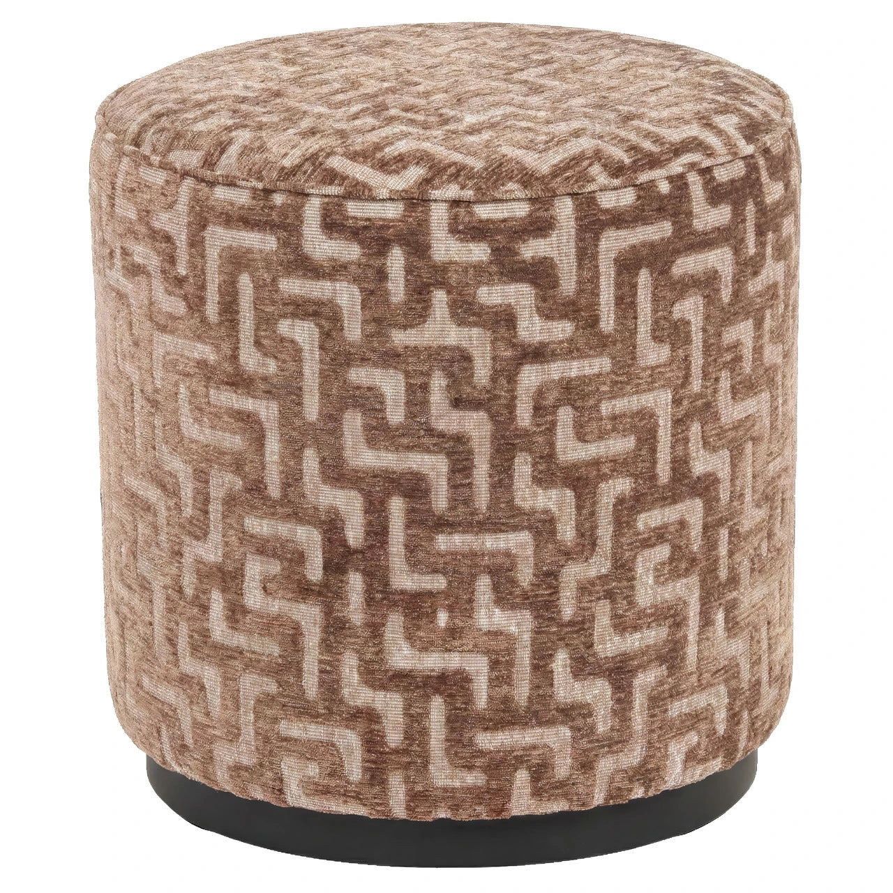 Pouffe & Footstool Lexie brun labyrint 45Ø Richmond Interiors Pall