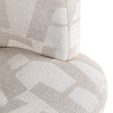 Spisestol Rochenne beige grafisk svingbar på hjul Richmond Interiors Spisestol