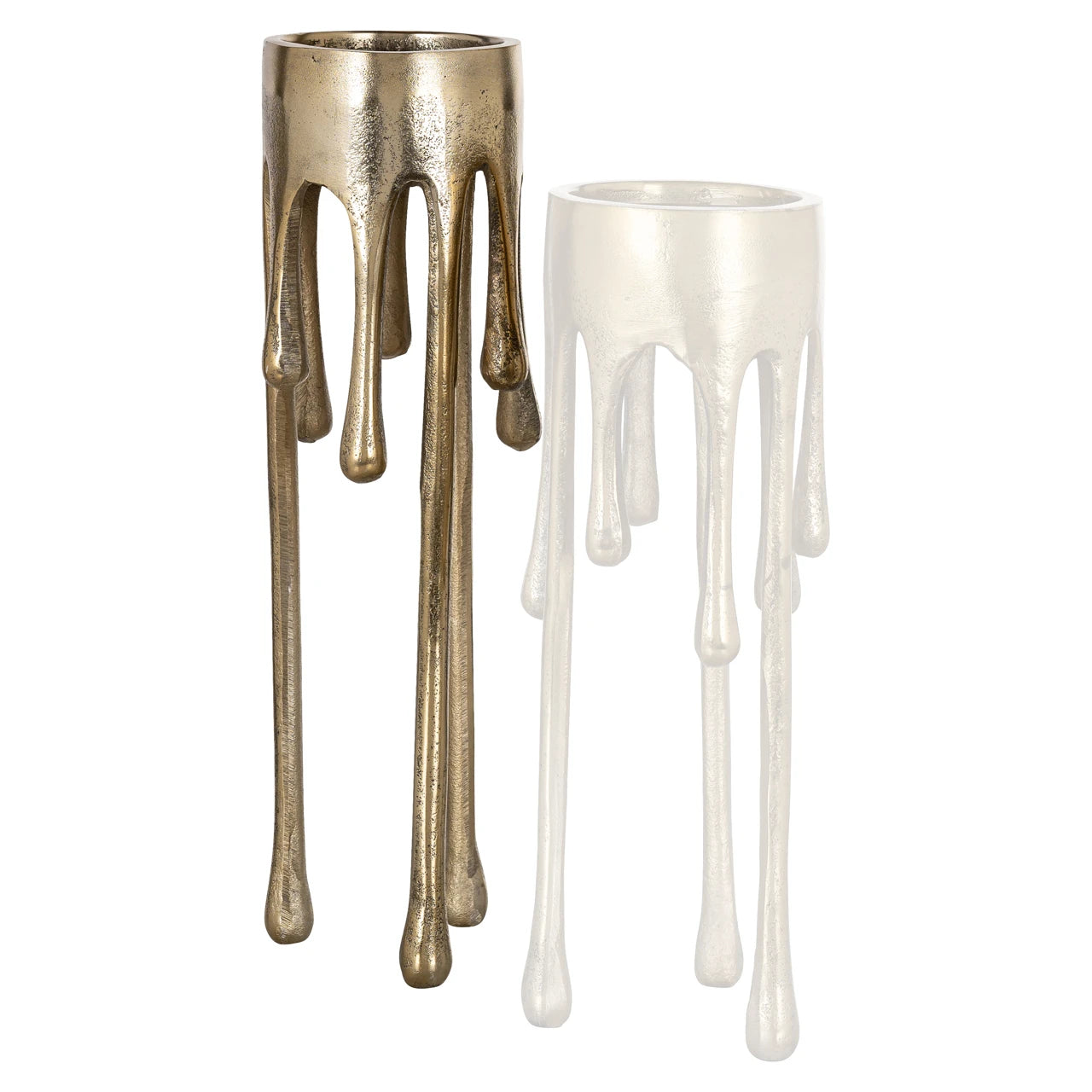 Lysestake Lorin børstet gull stor Richmond Interiors Lysestake